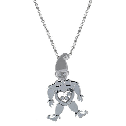 Chopard Happy Clown diamonds and gold necklace