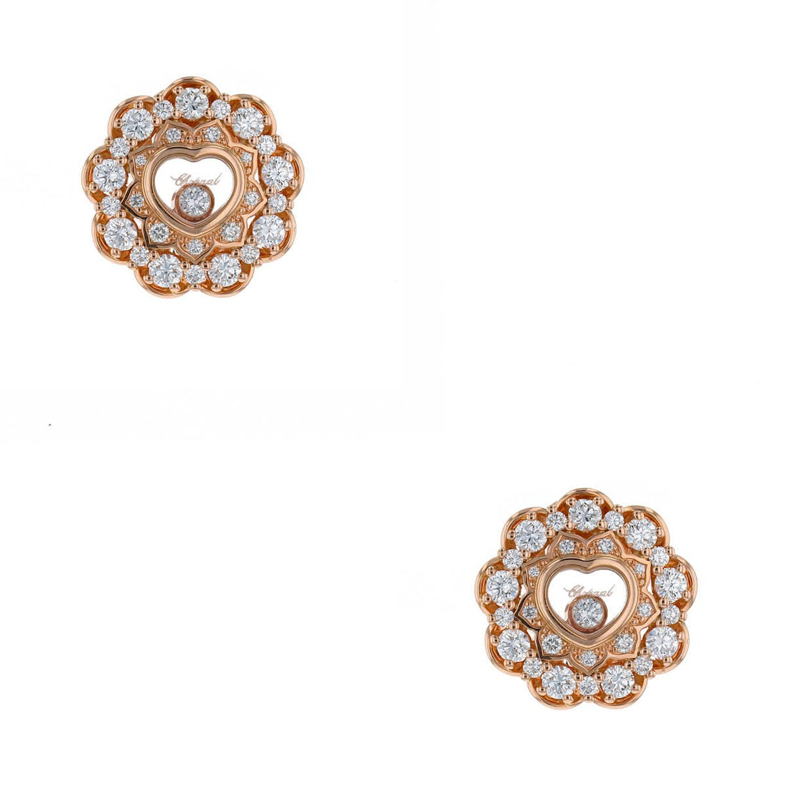 Chopard Happy Diamonds gold and diamonds earrings