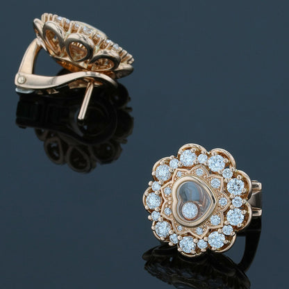 Chopard Happy Diamonds gold and diamonds earrings