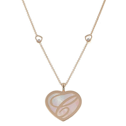 Chopard Happy Hearts mother-of-pearl, diamonds and gold necklace
