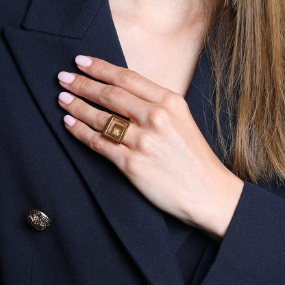 Chopard Happy Spirit diamonds and gold ring