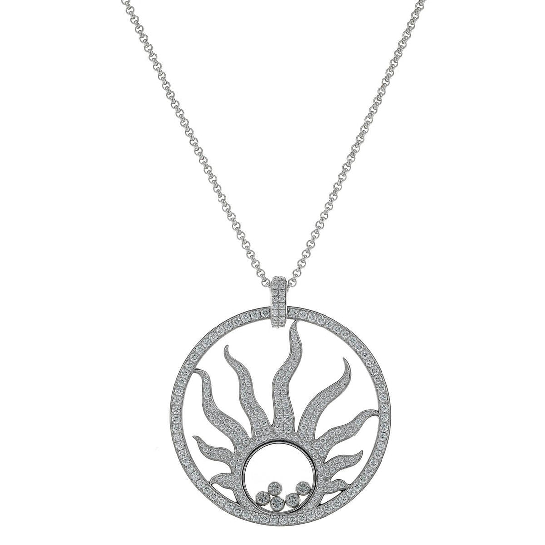Chopard Happy Sun diamonds and gold necklace
