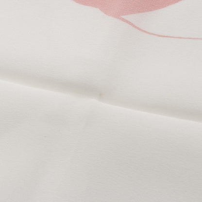 Chanel White Pink Scarf Silk