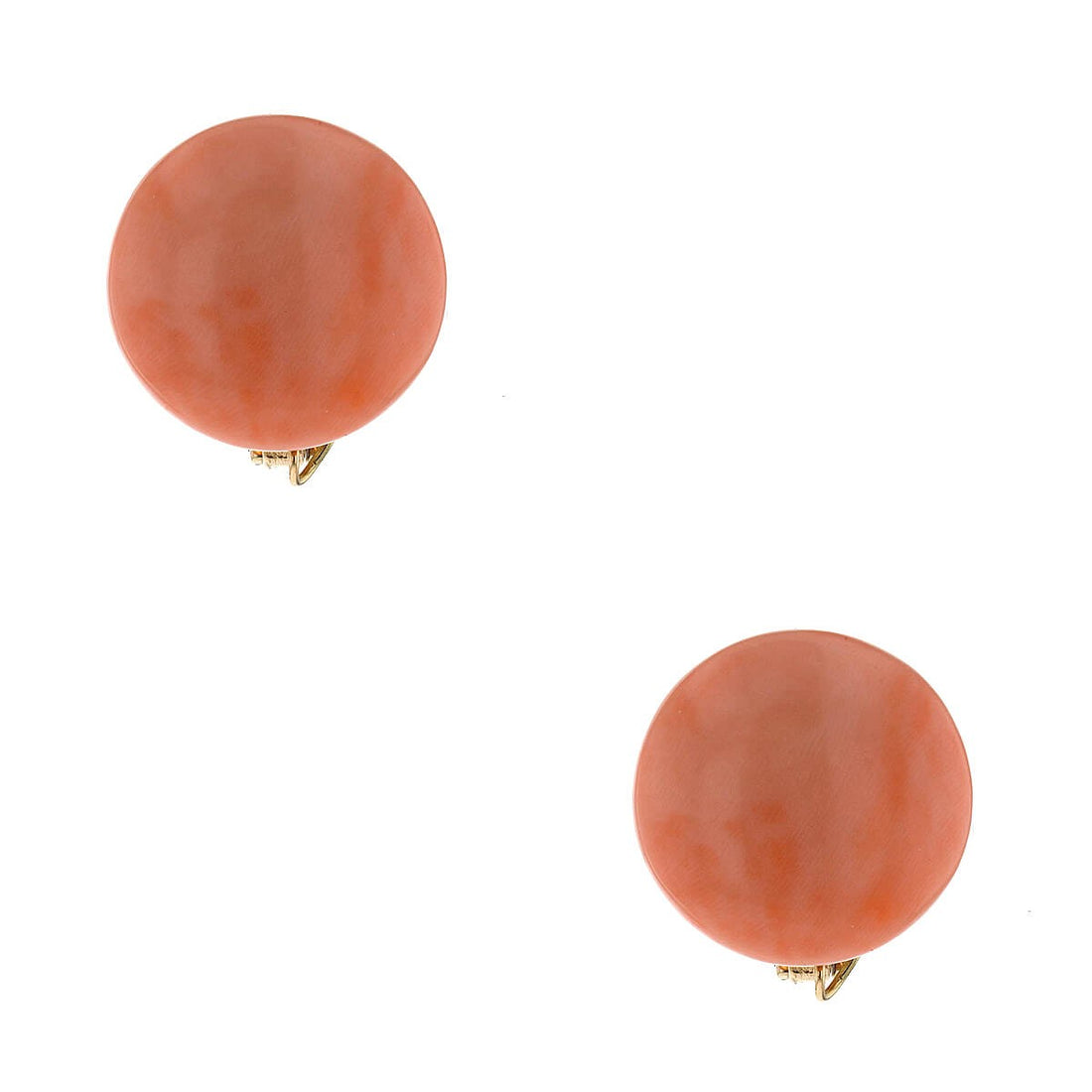 Coral and gold earrings