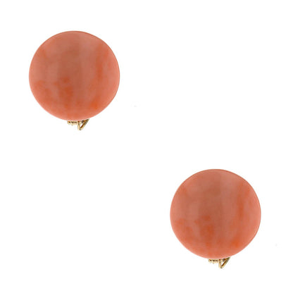 Coral and gold earrings