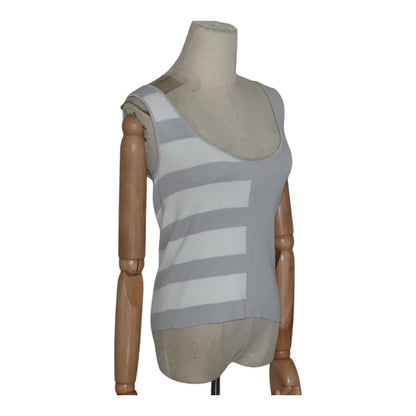 Chanel Tank Top Cotton 38 Gray Cc Auth