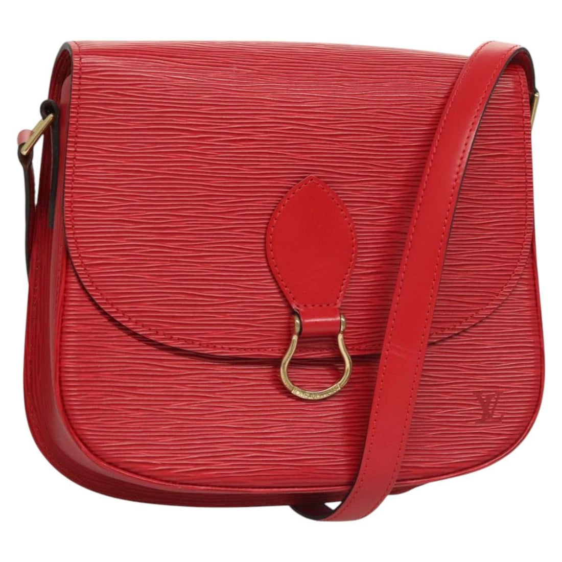 Louis Vuitton Epi Saint Cloud Gm Shoulder Bag Red M 52197 Lv Auth
