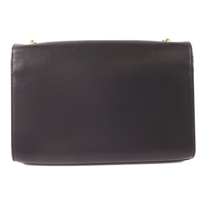 Saint Laurent Cowhide Leather Shoulder Bag Black Calfskin (cowhide) 470428