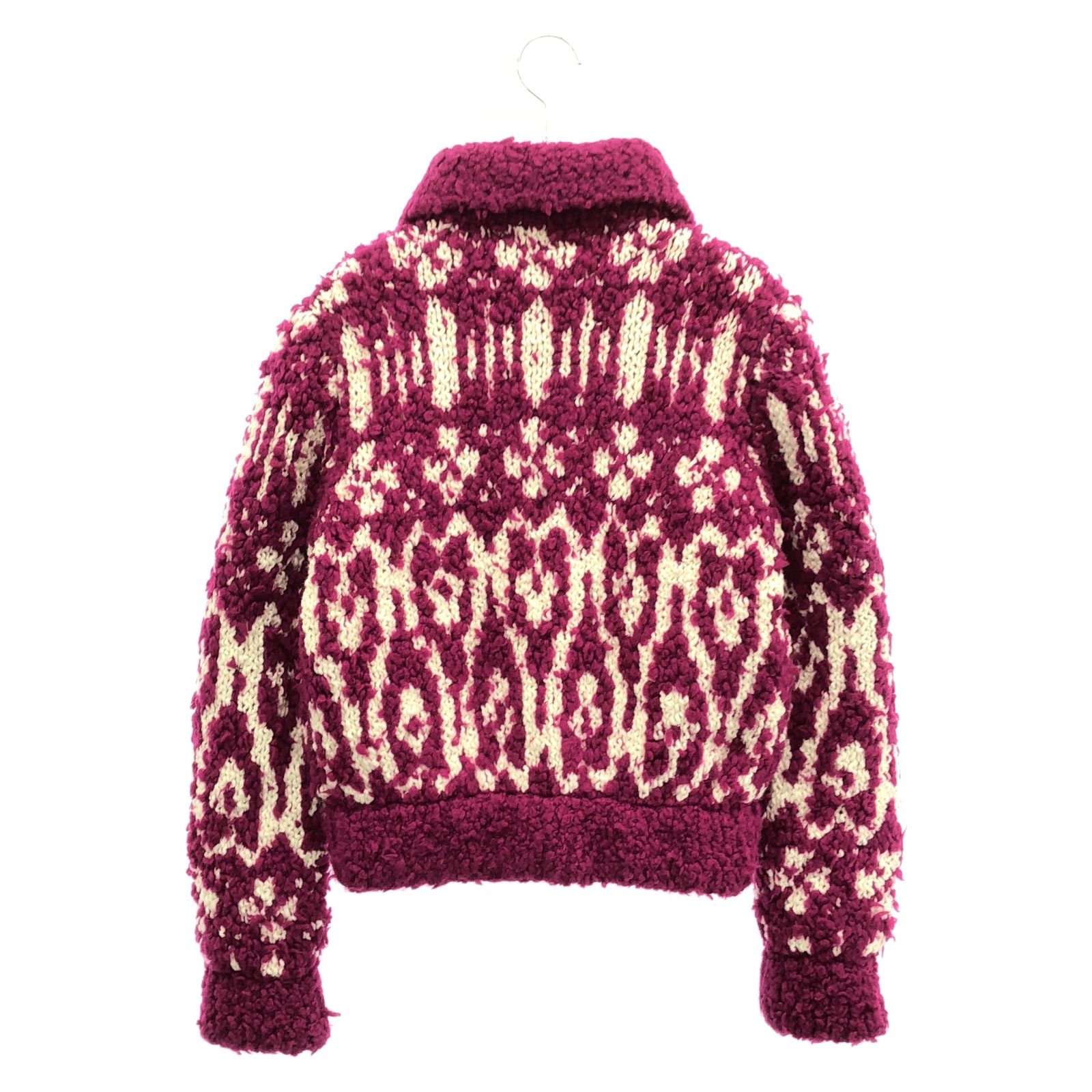 Chanel Pink Knit Blouson Blouson Wool P 62173k 47609