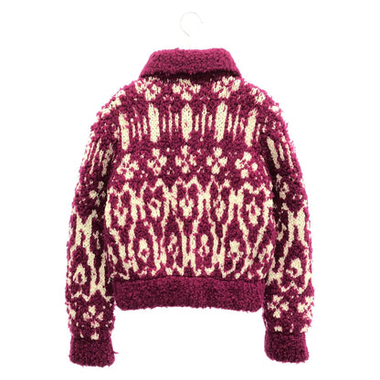 Chanel Pink Knit Blouson Blouson Wool P 62173k 47609