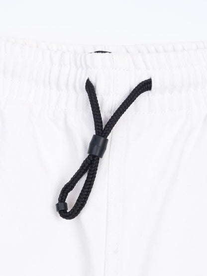 Excellent Alexander Wang White Cotton Shorts with Black Detailing