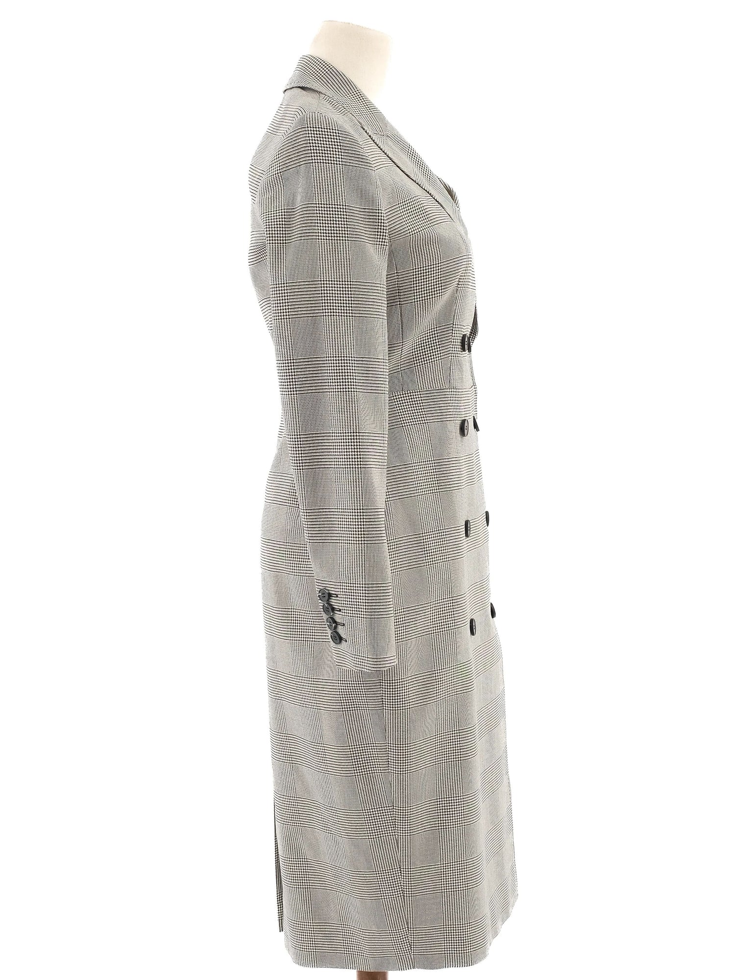 Excellent Max Mara Gray Plaid Blazer Dress Size M Women