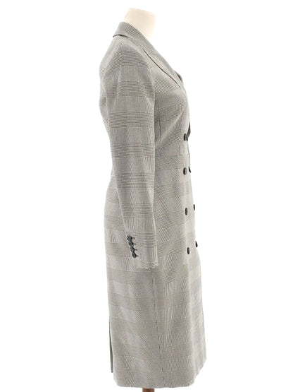 Excellent Max Mara Gray Plaid Blazer Dress Size M Women