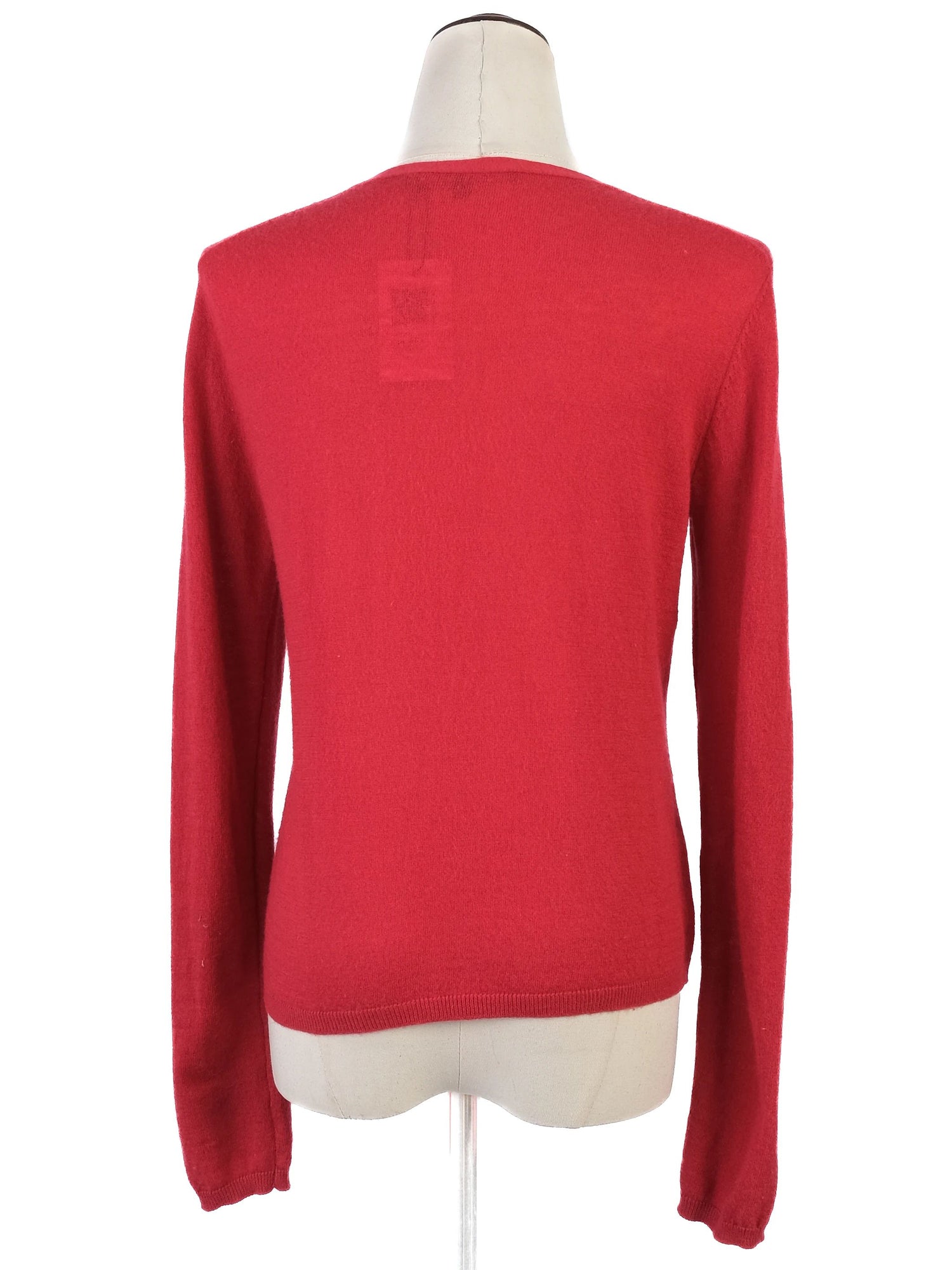 Excellent Tara Jarmon Red Cashmere Cardigan Size M