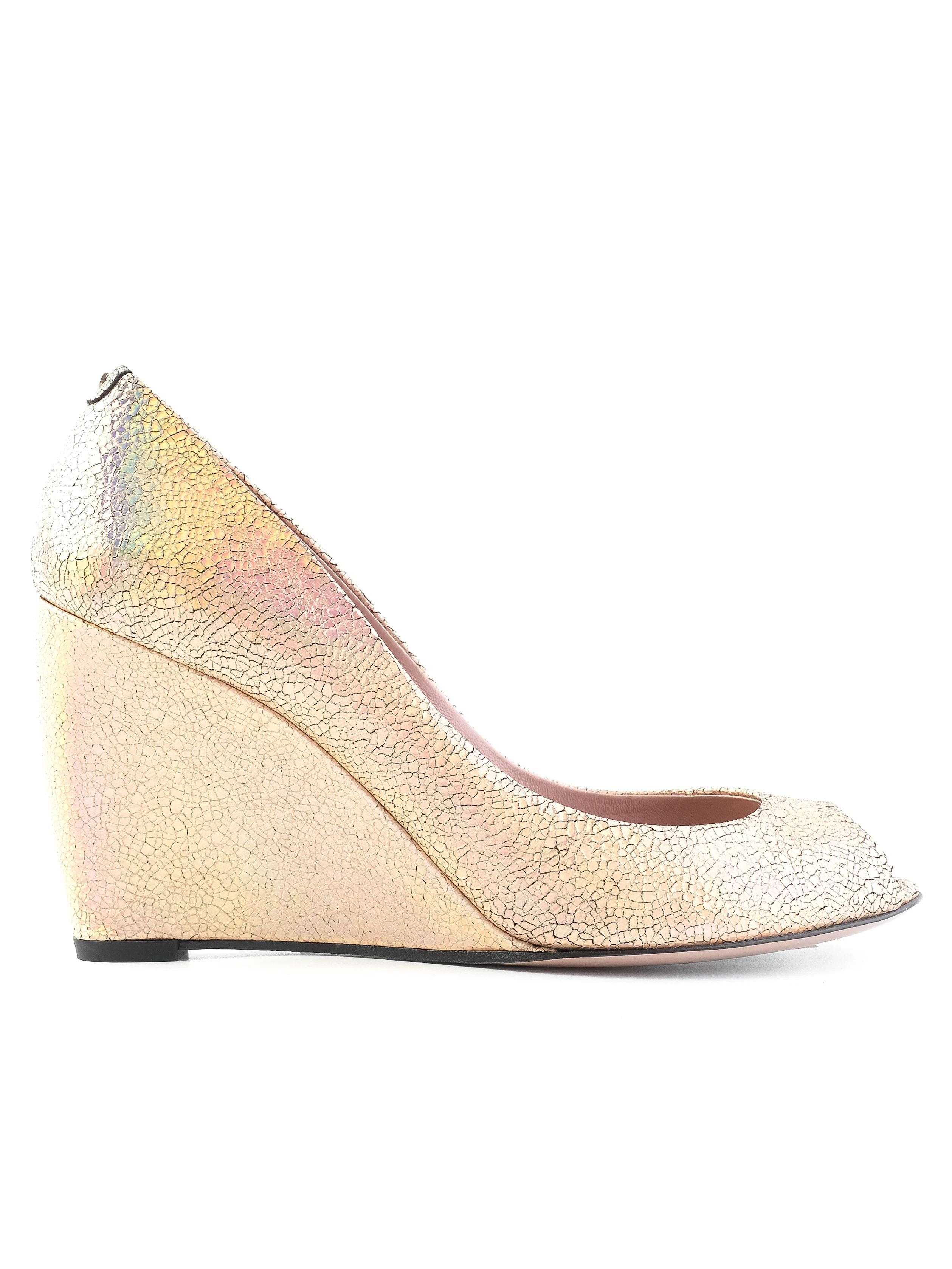 Gucci Perfect Condition High Heeled Wedge Shoes Size 38 Leather