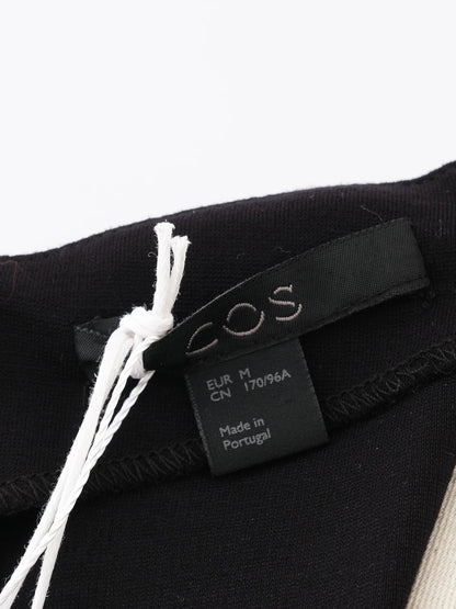 NEW Cos Black Long Sleeve Dress High Neck Viscose Size N/A