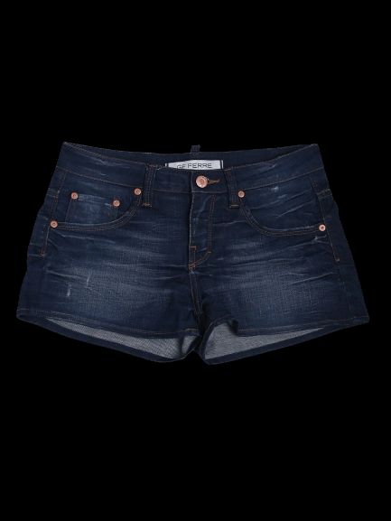 Excellent GF Ferre Blue Cotton Denim Shorts Size S