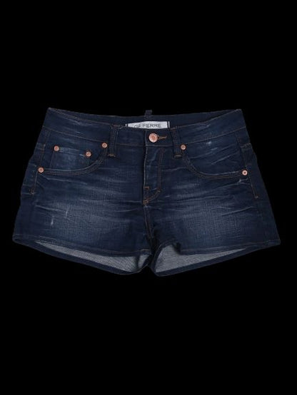 Excellent GF Ferre Blue Cotton Denim Shorts Size S