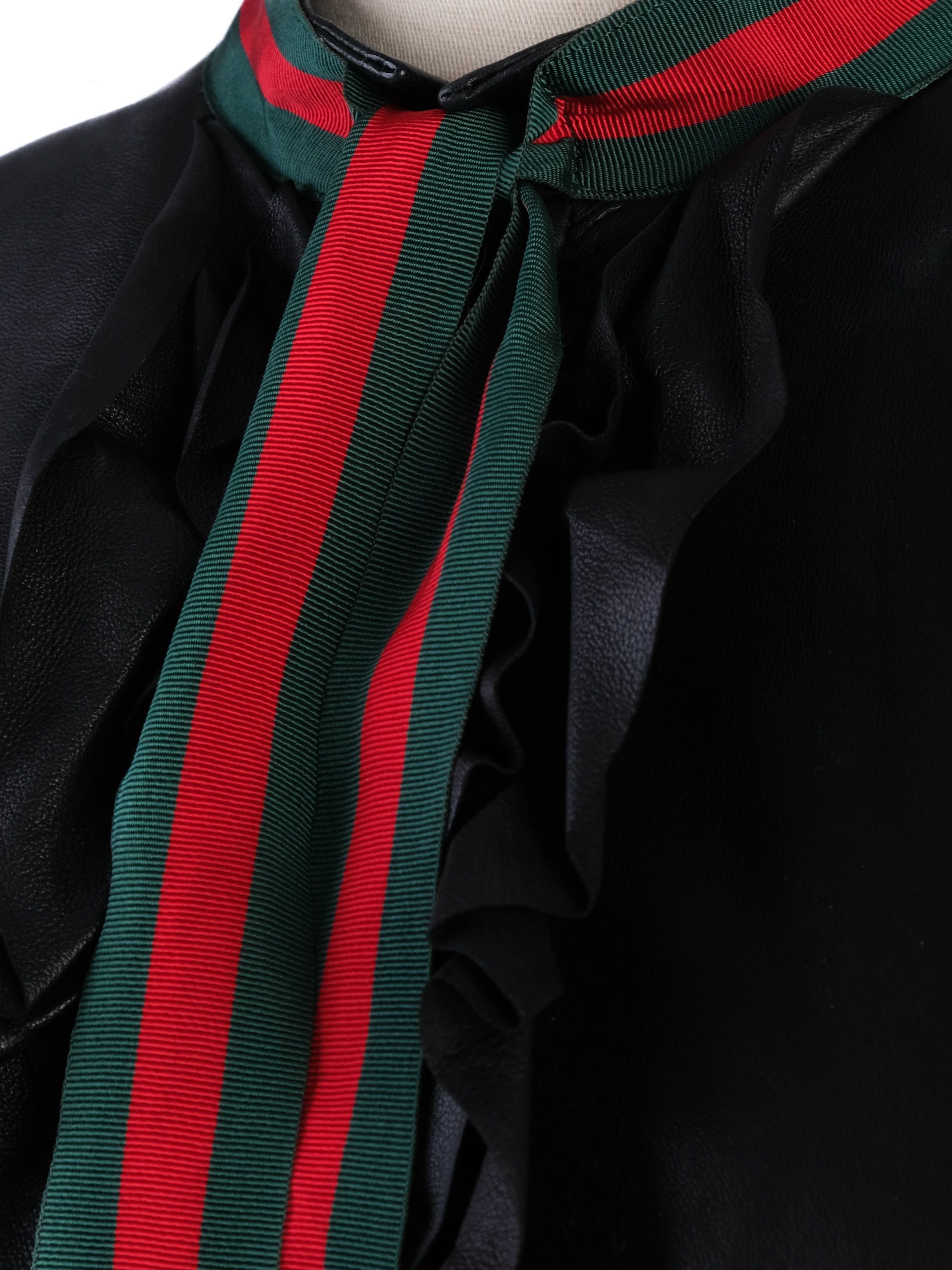Gucci WomenÕs Black Wool Jacket XXS with Red and Green Accents