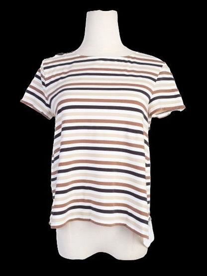 Excellent Weekend MaxMara Striped T-Shirt Size S Cotton Blend