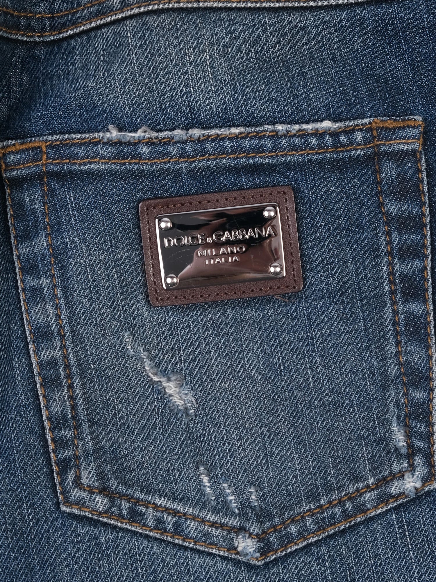 Excellent Dolce Gabbana Blue Distressed Jeans Size S