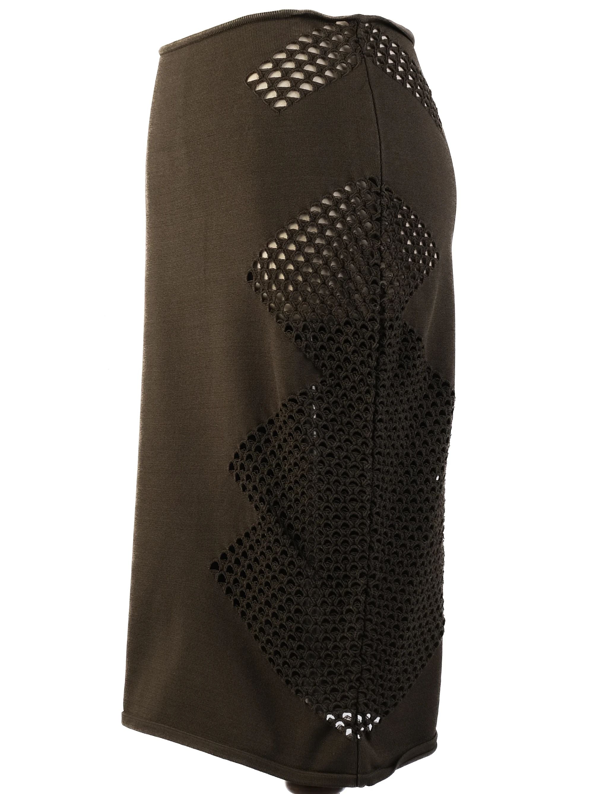 Excellent Alexandre Vauthier Green Viscose Skirt Size XS