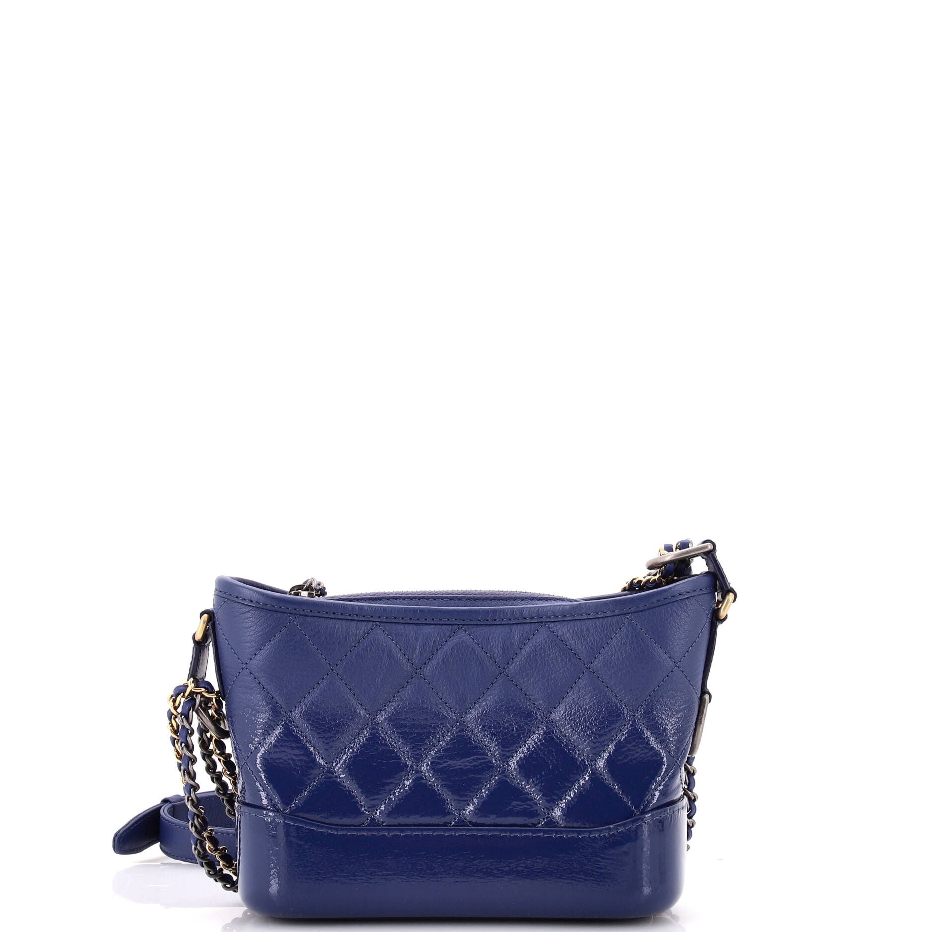 Chanel Gabrielle Hobo Quilted Goatskin And Patent Small