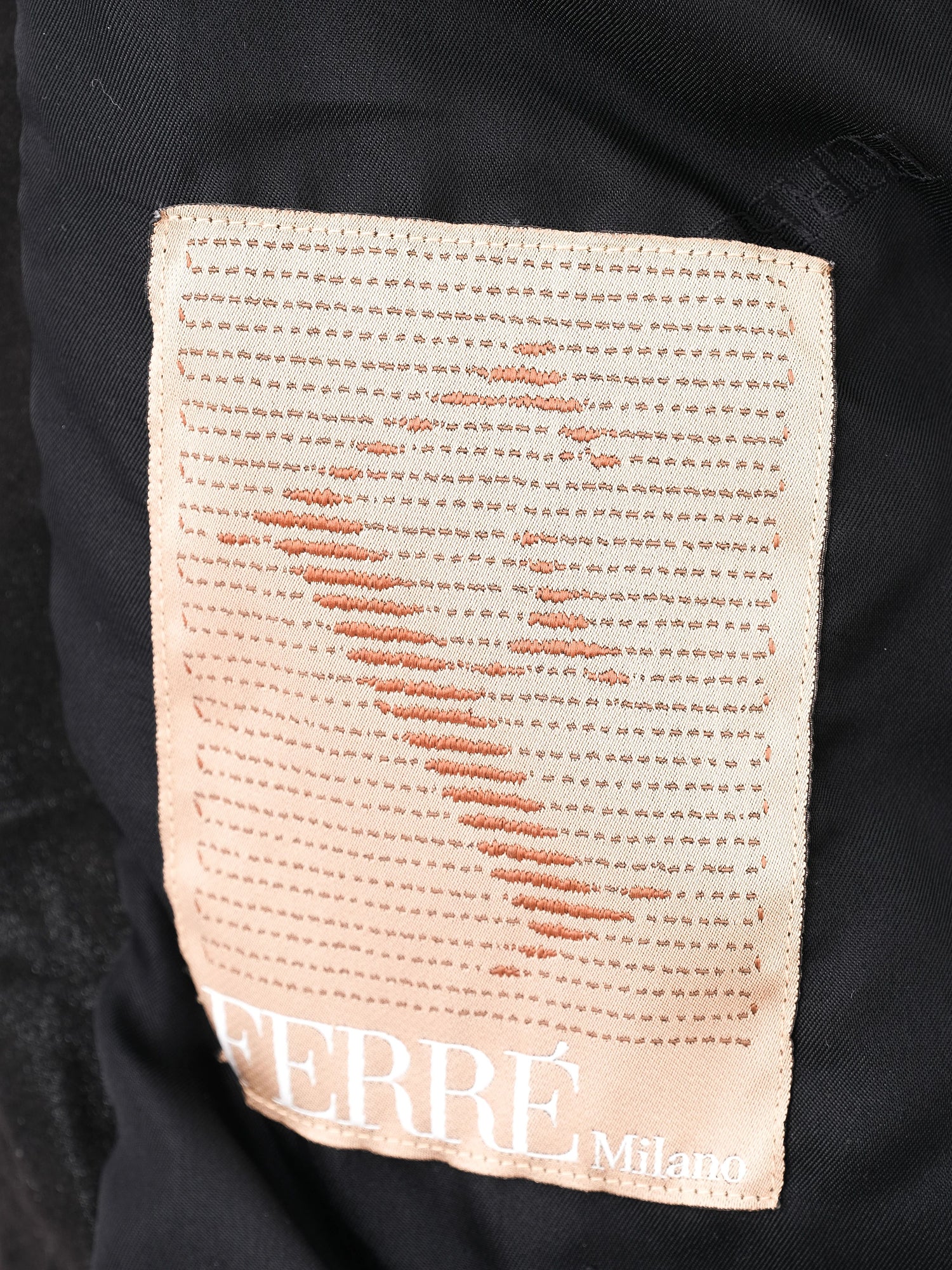 Excellent Ferre Black Wool Jacket Size XS with Zipper Details