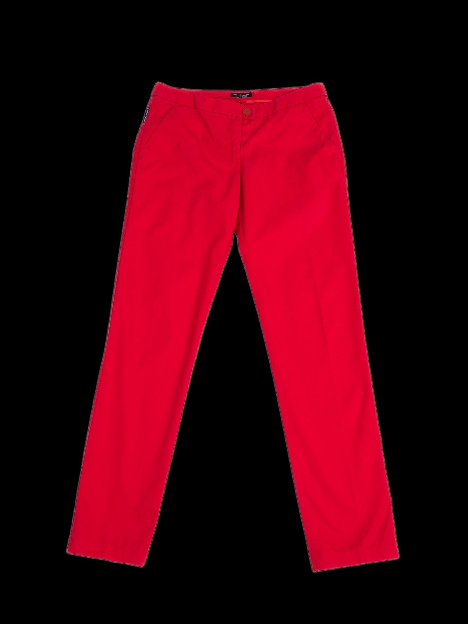 Excellent Armani Jeans Red Cotton Pants for Women