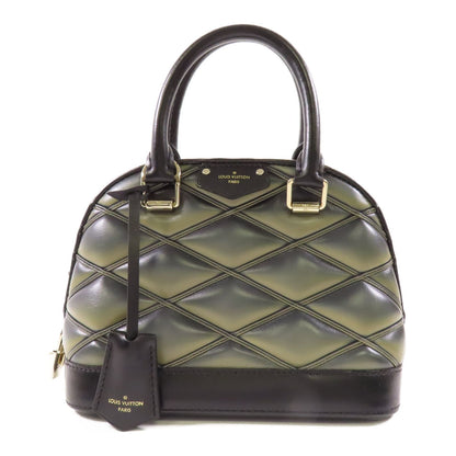 Louis Vuitton Cowhide Leather Alma Bb Handmade Bag Gray Black Handbag M 23576