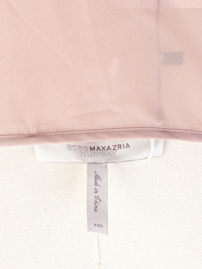 Excellent BCBGMaxazria Black Silk Dress XXS with Sheer Lace Overlay