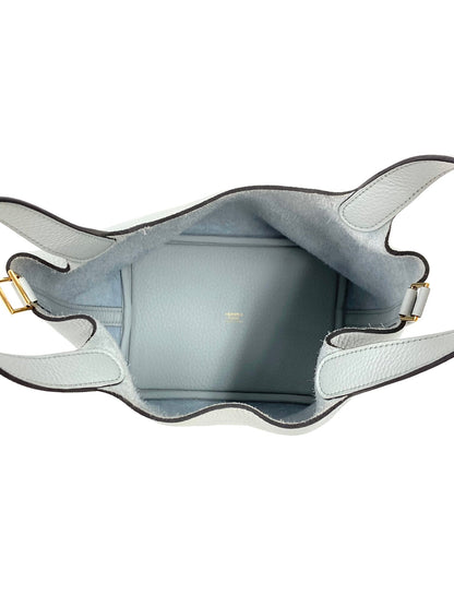 Hermes Lightblue Picotin PM,Taurillon Clemence GHW  B Stamp