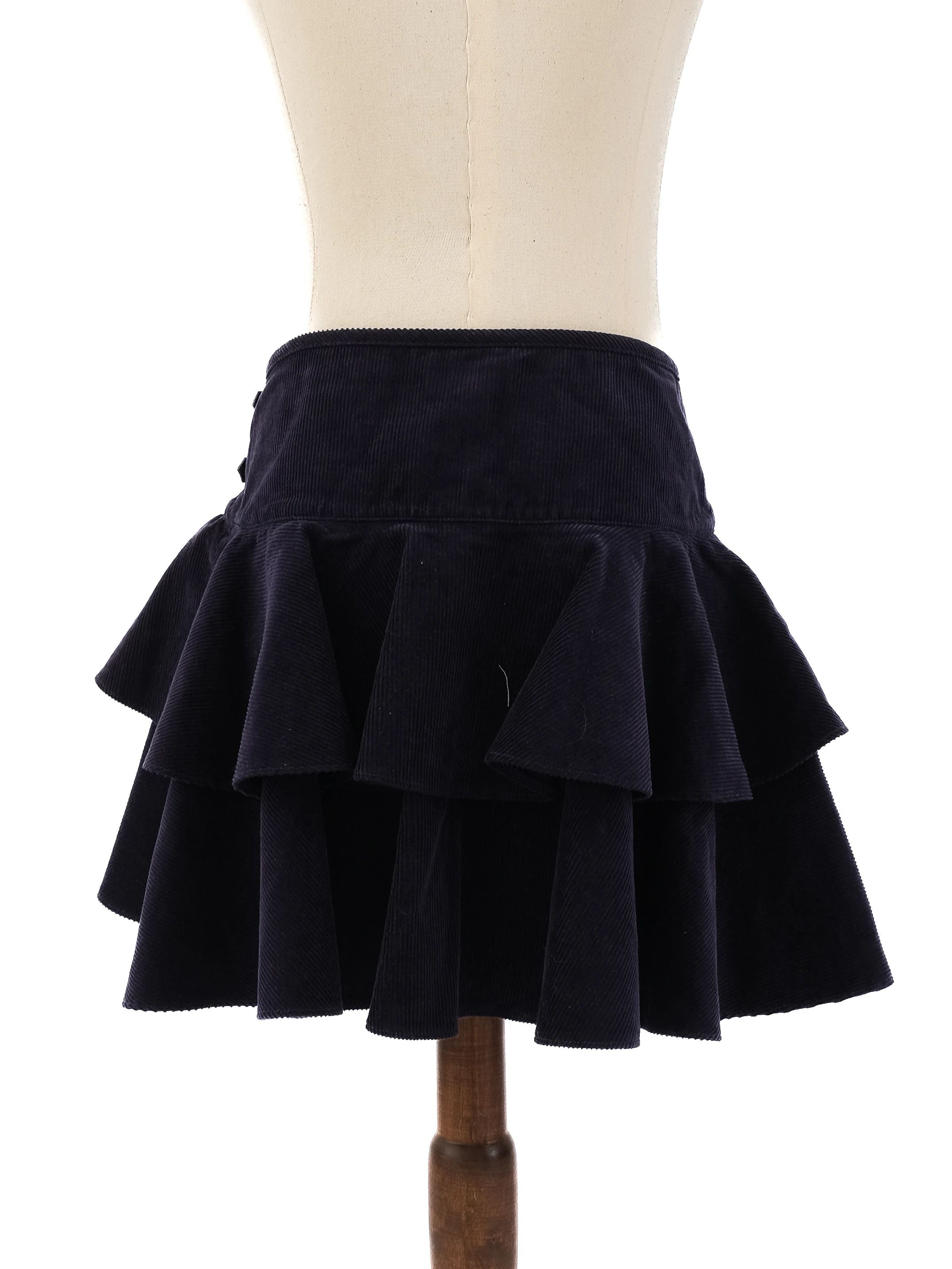 Perfect Ralph Lauren Blue Tiered Mini Skirt Size 14 for Kids