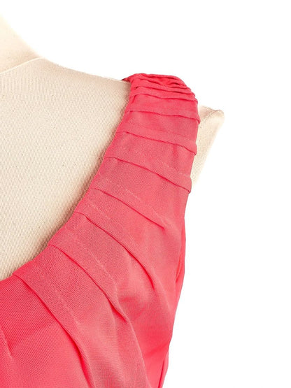 Excellent Escada Red Asymmetrical Dress Size XS Viscose