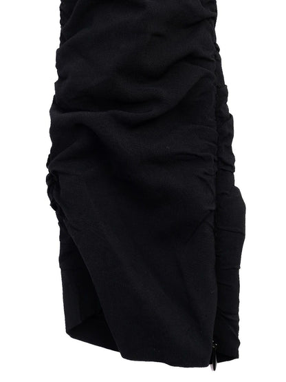 Excellent Pinko Black Ruched Pants Size XS Polyester Women&