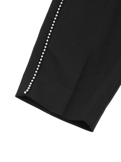 Excellent Alexander Wang Black Wool Pants Size XS with Stud Details
