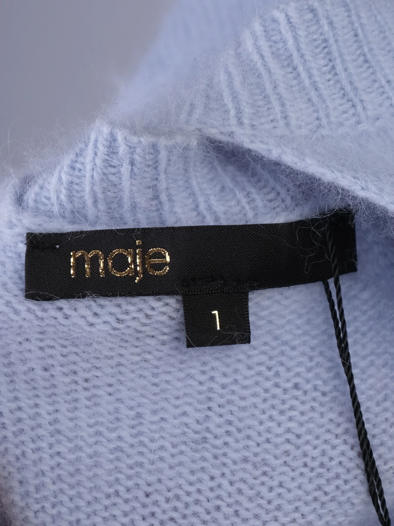 Maje Excellent Light Blue Sweater XS Nylon Unique Design