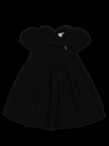 Excellent Ralph Lauren Blue Cotton Dress for Kids Size 6 Months