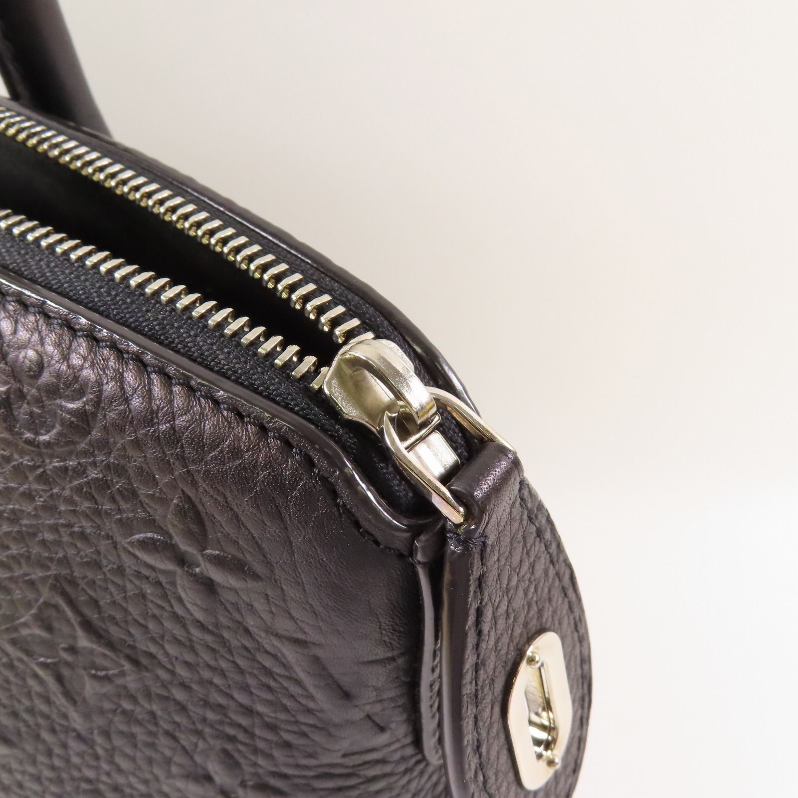 Louis Vuitton Cowhide Leather Revelation Lockit Ginpaku Handmade Bag Black Blk Handbag M 40771