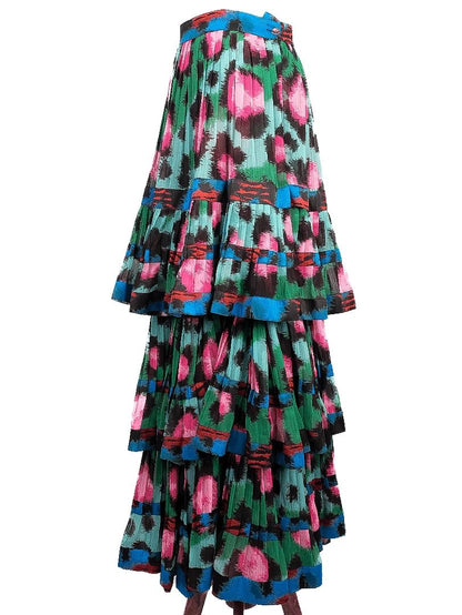 Excellent Kenzo &amp; H&amp;M Green Pleated Outfit Size M