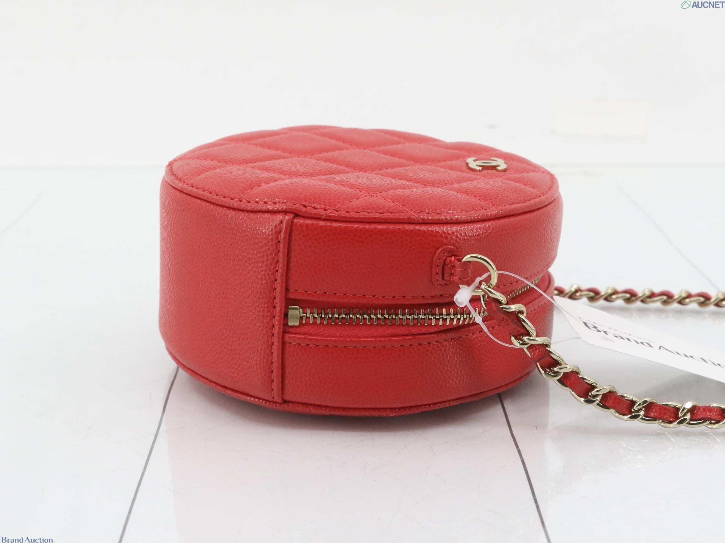 Chanel Matelasse Caviar Skin Coco Mark Round Chain