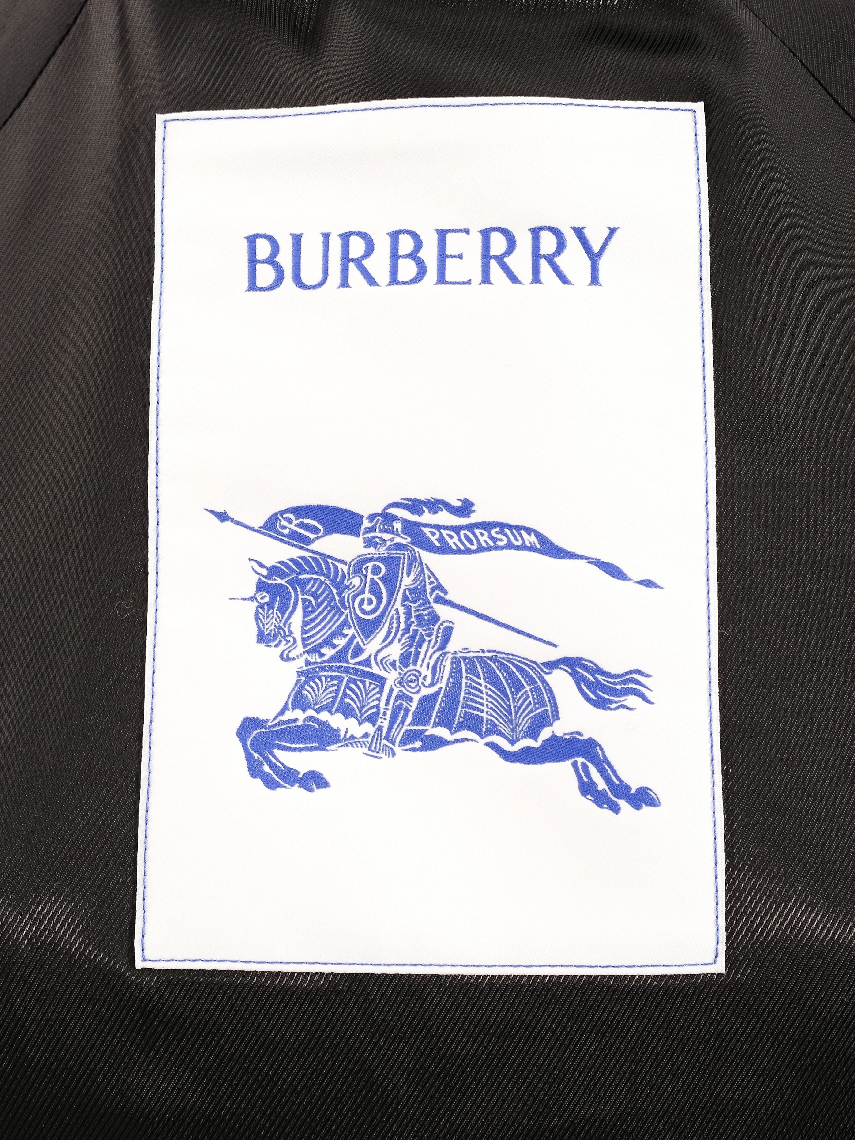 Perfect Burberry Black Wool Long Coat with Belt Size L