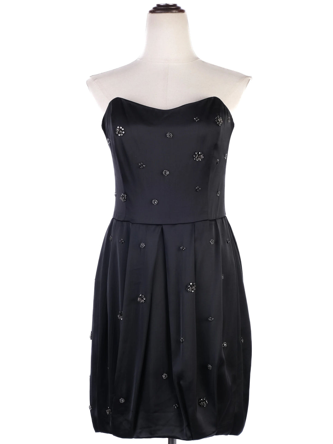 NEW By Malene Birger Black Strapless Dress with Embellishments