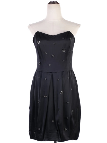 NEW By Malene Birger Black Strapless Dress with Embellishments