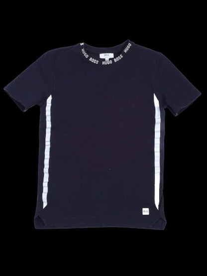 Excellent Hugo Boss Kids Navy Blue Slim Fit T-Shirt Size 10