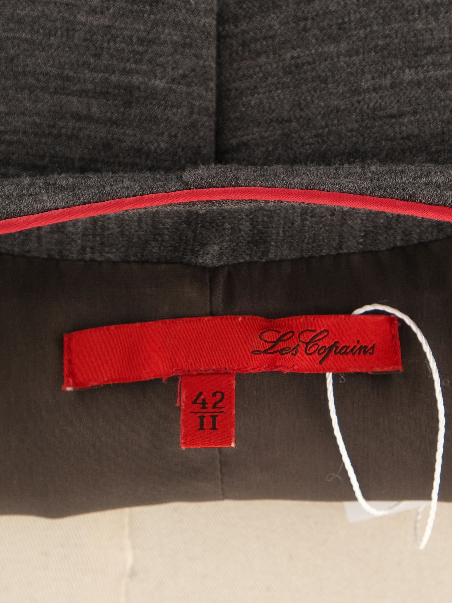 Excellent Gray Wool Sleeveless Button-Down Dress Size L