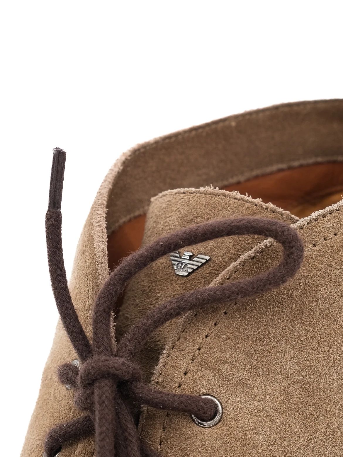 Emporio Armani Orange Genuine Suede Ankle Boots Size 37.5