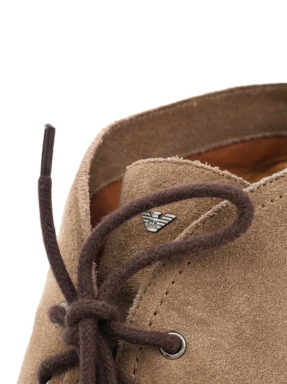 Emporio Armani Orange Genuine Suede Ankle Boots Size 37.5