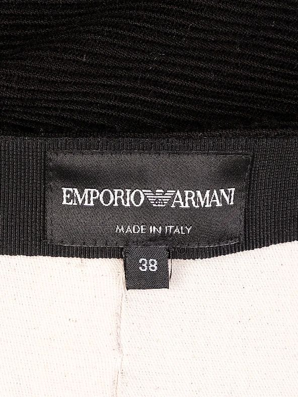 Excellent Emporio Armani Black Viscose Skirt Size XS with Ruffled Hem