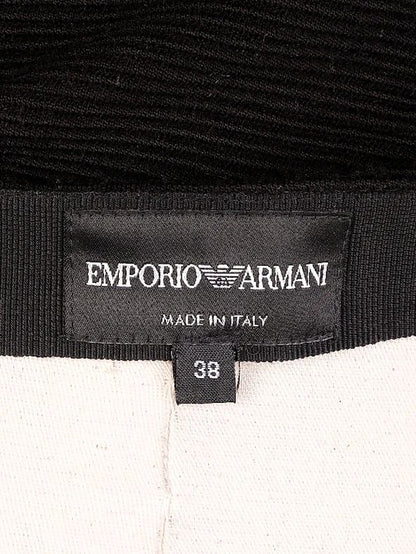 Excellent Emporio Armani Black Viscose Skirt Size XS with Ruffled Hem